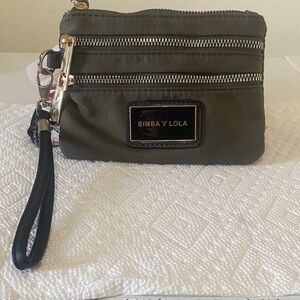 Bimba y Lola Graphite Grey Nylon Double Zip Wallet / Coin Purse